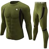 UNIQUEBELLA Thermo Unterwäsche Set, Funktionswäsche Herren Skiunterwäsche Winter Suit Ski Thermo-Unterwäsche Thermowäsche Unterhemd + Unterhose