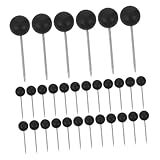 HEALSOPTHY 200 Stück Runde Nadelstifte Reißzwecken Für Wand Kartenstifte Reißzwecken Kartenstifte Aus Edelstahl Für Korktafeln Flaggenstifte Mit Rundkopf Zubehör Für Pinnwände Heimwerker Büro