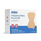 Fingerkuppenpflaster wasserfest beige - 4,5x8cm - 50 St Pflaster Set - Fingerkuppenschutz nach Verletzung - Butterfly band-aid - als Daumenpflaster & Zehenpflaster - wasserfeste Fingerpflaster