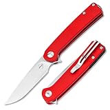 BÖKER PLUS® Fire Ant Red - Profi Flipper Klappmesser mit Detent Ball - leichtes Profi Taschenmesser 42a konform - EDC Messer mit Pinzette & Clip - Droppoint Faltmesser
