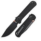 CJRB Bolt Folding Pocket Knife, 3.25'' AR-RPM9 Steel Blade G10 Handle EDC Knife with Recoil Lock Pocket Clip for Men Women Camping Survival Hiking, Black (J1960)