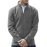 PRO RTX Micro Fleece Jacke - leichte Fleece-Jacke Herren - Arbeitsjacke für Männer - dünne Fleecejacke Outdoor - Übergangsjacke - Solid Grey, 4XL