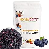 Gefriergetrocknete Wilde Heidelbeeren 250g - Gefriergetrocknete Früchte - Trockenfrüchte Gefriergetrocknet - Gefriergetrocknete Blaubeeren zum Backen, Kuchendekoration, Snacks, Müsli, Desserts