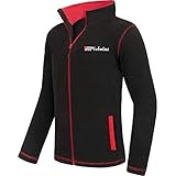 Nebulus Herren Fleecejacke Baltic, warme Fleece Jacke, mit langem Full-Zip Reißverschluss, schwarz - L