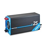 ECTIVE SSI 25 2500W/12V Sinus-Wechselrichter mit MPPT-Laderegler, Ladegerät, NVS- und USV-Funktion