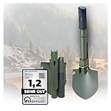 ESYA® Camping | Klappspaten aus hochwertigem Kohlenstoffstahl | 12 Funktionen | Schaufel, Spitzhacke, Kompass | Campingschaufel, Camping, Garten, Wandern, Survival, Army, Armee, Militär, Bundeswehr