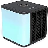 Evapolar evaLIGHT Plus Luftkühler & Luftbefeuchter - Tragbarer Kühl-Ventilator mit Vollspektrum-LED-Hintergrundbeleuchtung - Flüsterleise, einfach zu bedienen, stilvoll, effizient - Schwarz, EV-1500