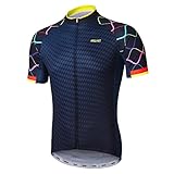 ARSUXEO Herren Radtrikot mit Kurzen äRmeln, MTB-Trikot, Helles Fahrrad-T-Shirt, Atmungsaktives Radoberteil ZY845 XXL