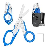 Rettungsschere, Raptor Schere, 6 in 1 Faltbar Trauma Schere aus Edelstahl, Notfallschere, Verbandsschere mit Holster, Rettungsdienst Zubehör, Scherenzange für Professionelle Rettungsdienste