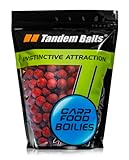 Tandem Baits Carp Food Boilies Perfekte Erdbeere | Leckere Boilies für Karpfen Angeln ohne Mühe | Köder zum Große-Fische-Angeln | Karpfenzubehör für Profis & Hobby-Angler 18 mm 1 kg