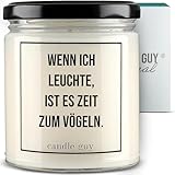 candle guy Duftkerze | Wenn ich leuchte, ist es Zeit zum vögeln. | Handgemacht aus 100% Sojawachs | 70 Stunden Brenndauer