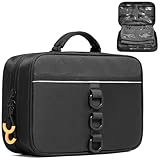FRETHIND Angeltasche Köderbox mit 8 Innenfächern & 3 Außentaschen - wasserdichte Tackle Box für Köder, Haken, Schnur (33x22x9cm, Schwarz) - Leicht & Kompakt für Boot & Teich - Schwarz