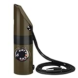 Vspek 7 in 1 Überlebenspfeife,Camping Survival Werkzeug Notfall Pfeife Kompass/Thermometer/LED Taschenlampe/Lupe/Spiegel mit Lanyard Sicherheit Kit Outdoor Multifunktion Werkzeug für Camping Wandern