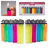 UNILITE 10 Stück Feuerzeuge MIT Gas befüllt – Reibradfeuerzeuge – 5 Farben im Set – Gasfeuerzeug – Einwegfeuerzeug – Feuerzeuge – Mini Lighter - Einwegfeuerzeuge