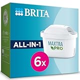 BRITA Wasserfilter-Kartusche MAXTRA PRO All-in-1 – 6er Pack (Halbjahresvorrat): Original Ersatzkartuschen für alle Kannen. Für frisches Wasser. Filtert PFAS, Chlor, Kalk & Metalle