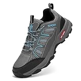 VENROXX Wanderschuhe Herren Atmungsaktiv Trekkingschuhe Leicht & rutschfeste Trailrunning-Schuhe Outdoor Sportschuhe, Blau, 45