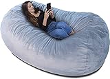 Charlie & Finn DER GRÖSSTE SITZSACK EUROPAS! - Premium Sitzsack XXL - Riesen-Sitzsack mit Memory-Foam Füllung - 1500 l - Silber Grau