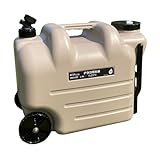 Sharplace Wasserbehälter, Wassertank auf Rädern, mit Schraubdeckel, Zugstange, Wasserspeicherkrug, Wasserspeicherbehälter für Camping, Wohnmobil, Haushalt, Khaki