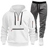 Generisch Bald Kannst Du So Richtig Sparen,Herren Trainingsanzug und Jogginganzug - Sportanzug für Männer mit Langarm Reißverschluss, Fitness Sporthose Herren Jogginganzug Sport Set Training Anzug