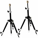 Lidsters Fishing Supplies 2 x neue Karpfen Coarse Fishing Mini Stativ mit Armlehnen, verstellbar, Schwarz