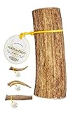 GOLDEER – Hirschhorn für Hunde, 100 % natürlich, umweltfreundlich, hypoallergen, glutenfrei und mit Kalzium für die Zahngesundheit, hergestellt in Italien (XL)