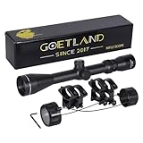 Goetland Gewehr Zielfernrohr 3-9x40 Airsoft Crosshair Optik R4 Absehen mit Montage Ringe SFP für Taktische Jagd Luftgewehr Sportschützen