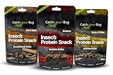 3er-Pack essbare Insektensnacks - Gewürzte Grillen zum Essen von Catch-Your-Bug, je 15 g