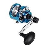 Okuma Cavalla Blue Narrow Lh 2 Speed - Multirolle, Angelrolle zum Meeresangeln, Rolle