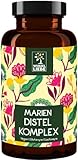 Mariendistel Artischocke Löwenzahn - Leber Komplex - Hochdosiert mit 80% Silymarin - frei von Zusätzen - vegan - 120 Kapseln für 4 Monate - Wurzelliebe