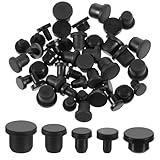 5 Größen Schwarz Verschlussstopfen 50 STK Gummistopfen Silikon-Lochstopfen Solider Stopfen Rund Wasserdicht Weicher Flexibler Stopper Mit 3.8-9mm Innendurchmesser Flaschen Rohre