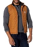 Carhartt Men's Rain Defender Relaxed Fit Lightweight Insulated Vest, Brown, S