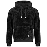 Höhenhorn Bärg Hoodie Teddyfleece Herren Kapuzen Schwarz Gr. L