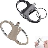 LexTex Schlüsselanhänger Feuerzeug, wasserdichte Streichhölzer, Tragbares Notfall Feueranzünder Set for Bergsteiger, Feueranzünder Set aus Feuerstein und Stahl for Outdoor Camping(Black+Silver)