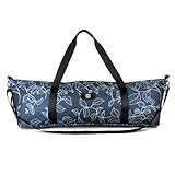 DOJA Barcelona | Yogatasche | Mit Blauem Blattdruck | 82x21x17x76cm | Polyester | Yoga Rucksack | Yogamattentasche | Yoga Zubehör | Taschen für Sport, Gym, Fitness, Pilates, mit Fächern