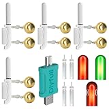 SKIKHN 4 Stück Knicklichter Angeln, LED Posen Angeln mit Bissanzeiger, Bissanzeiger Angeln mit Ladegerät und Akku, Wasserdicht Licht Sticks mit Schnalle, Nachtangeln Biss Alarm für Angelrute