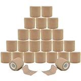 ANAMPION Selbsthaftende Bandage 24 Rollen, 5cm x 4.5m Non-Woven Haftbandage Selbstklebend für Mensch und Tier, Flexibel Selbstklebender Verband für Sprunggelenke Schwellung, Sport (Farbe)