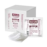 Medrull Mulltupfer Steril 5cm x 5cm Nicht klebende Wundauflagen - Extra saugfähig - 8-lagig Verpackt 5 Stück - 20 Papierbeuteln (100 Stück)