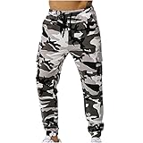 RLEHJN Jogginghose Herren Camouflage Baumwolle Tarnhose Sweatpants Herren Sporthose Freizeithose Casualpants Fitness Trainingshose Casual Militär Hose Bunte Farbblock Cargohose Fitness Jogger Pants