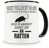 Samunshi® Ich denke an Ratten Tiere Tasse Kaffeetasse Teetasse Kaffeepott Kaffeebecher Becher