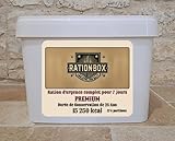 Premium Notfallverhältnis - 174 Portionen - Nahrungsmittel-Set für 7 Tage, gefriergetrocknete Mahlzeit - Rationbox