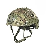 M-Tac Helmbezug Vilha für FAST Helme – Multicam Tarnmuster, aus strapazierfähigem Cordura 500D mit Laser-Cut-Design, elastischem Shock-Cord und Klettflächen zur Befestigung, Multicam
