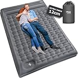 HiiPeak Isomatte 12cm Verdicktes, Isomatte 2 Personen 140x200, luftmatratze Camping doppelt iso campingmatte für Zelt Ultraleicht mit kopfkissen