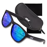 Zite Fishing Polarisationsbrille | Polbrille Angeln, Angelbrille UV400 Schutz & polarisiert | Ultraleichte Sonnenbrille mit Hardcase & Tasche | Polbrille für Angler, Wassersport & Mehr