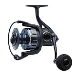PENN Combat III Angelrolle Spinnrollen Meeresangeln Vielseitige Meeresangeln Rolle für Boot Kajak Ufer Spinning Jiggen Surfen und Allround-Einsatz Unisex Schwarz Blau 6000