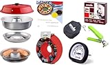 9-teiliges Spar-Set Camping Backofen | Omnia Backofen + Omnia Aufbackgitter + Omnia Silikonform + Omnia Tasche + mzmp Kochbuch + Omnia Backofenthermometer + Sun and Ice Haltegriff