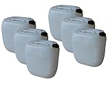 kanister-vertrieb® 6 Stück 30 L Kanister Wasserkanister Kunststoffkanister natur DIN61 + Etiketten
