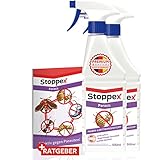 Stoppex Parasit Milben- & Bettwanzenspray – Effektive Soforthilfe gegen Milben & Bettwanzen - Ideal für Matratzen, Sofas, Polster & Teppiche
