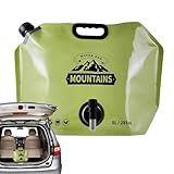 Wasserspeicherbeutel Für Camping,Faltbarer Wasserspeicher 8 Liter | Wasserdichter Trinkbeutel Mit Verstellbarem Auslauf Für Wanderungen Reisen Radfahren Rucksack Auto Picknick