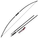 SHARROW Bogenschießen Langbogen Jagdbogen Traditioneller Recurvebogen Pferdebogen Takedown Englischer Longbow 25-100lbs Taktischer Überlebensbogen für Erwachsene (70lbs, Typ 1)