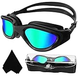 Winline Polarisiert/Nicht Polarisiert Schwimmbrille Erwachsene Jugendliche,Anti-Beschlag-UV-Schutz Wasserdicht klare Sicht einfach einzustellen mit weichen Nasenstegen für Herren Damen